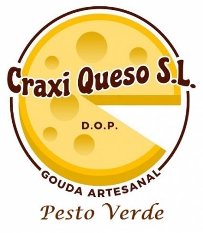 Craxi artisanal baby gouda cheese with green pesto