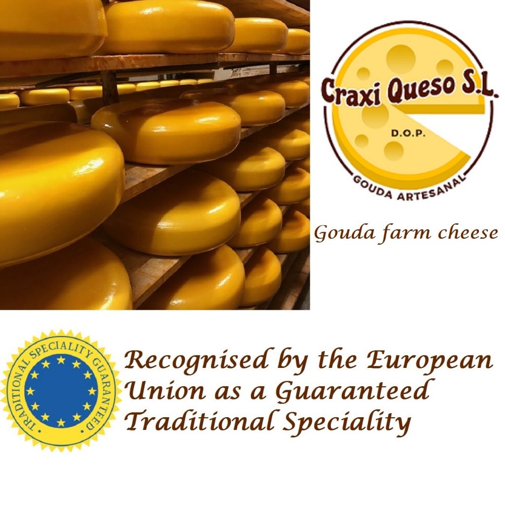 Craxi Dutch farm Gouda, raw milk 48+ gouda cheese traditionally made on the cheese farm