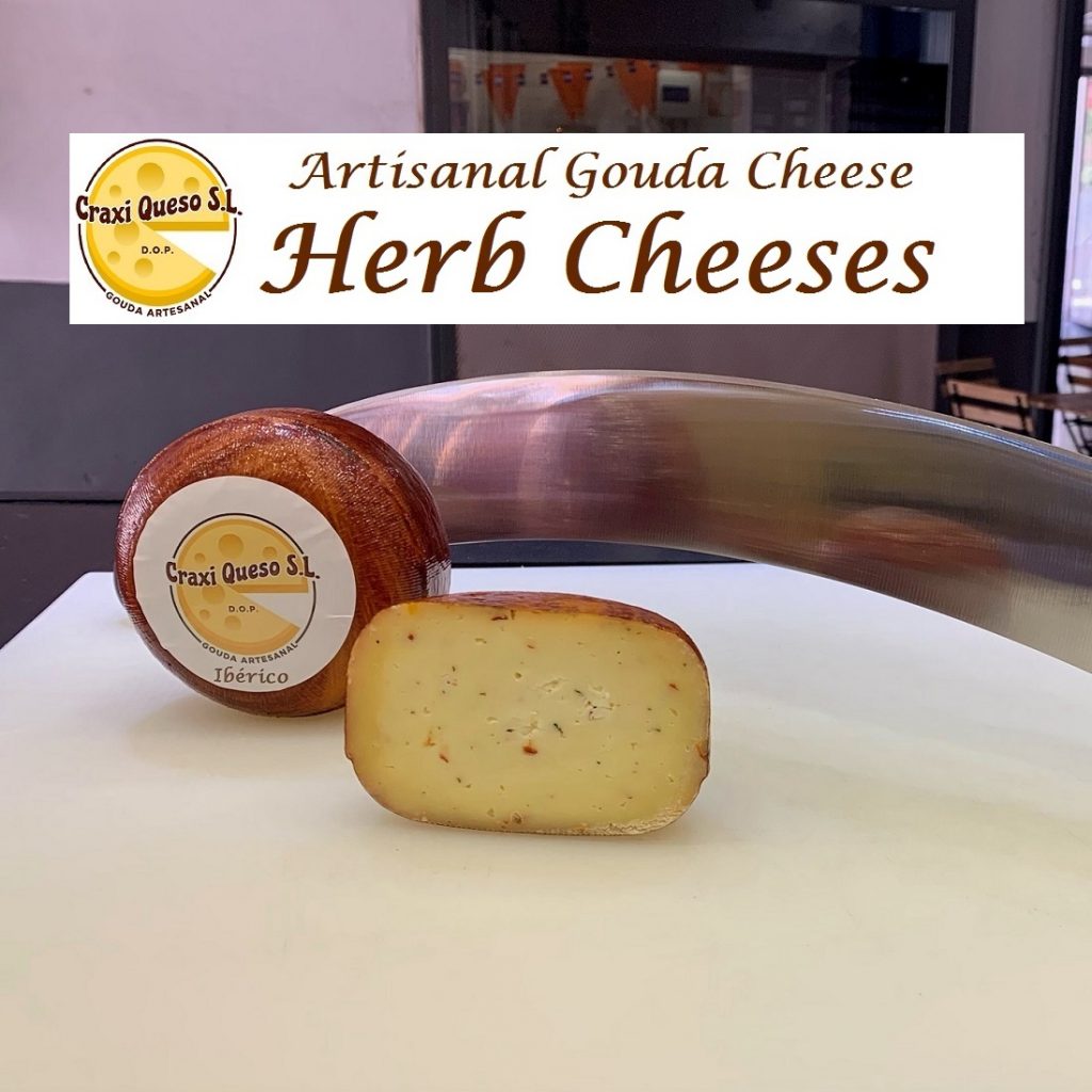 Artisanal Gouda Iberian herbed cheese - Craxi Gouda with Iberian herbs