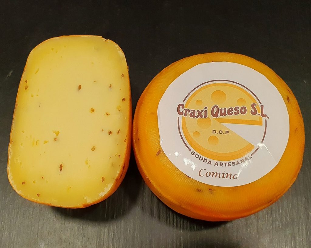 Craxi artisanal Gouda cheese with cumin seeds