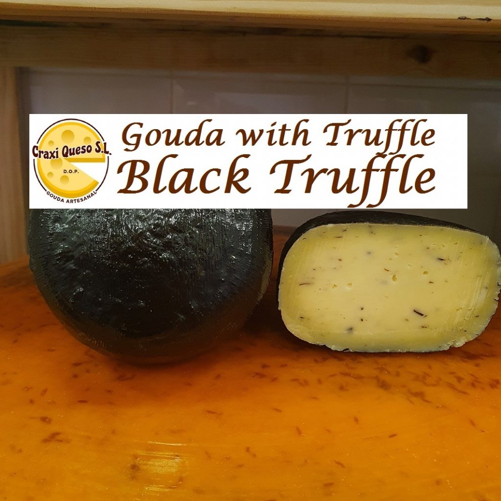 Craxi artisanal Gouda truffle cheese with black summer truffle