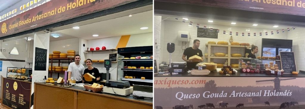 Artisanally smoked Gouda cheese. Raw cow's milk Gouda, naturally smoked, available at Craxi Queso in Málaga.